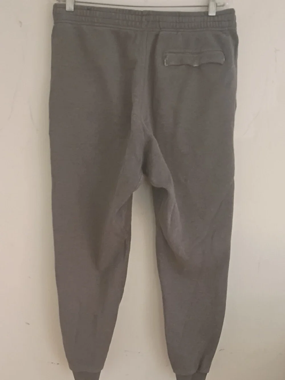 Nike Kids Charcoal Gray Fleece Joggers with White Swoosh